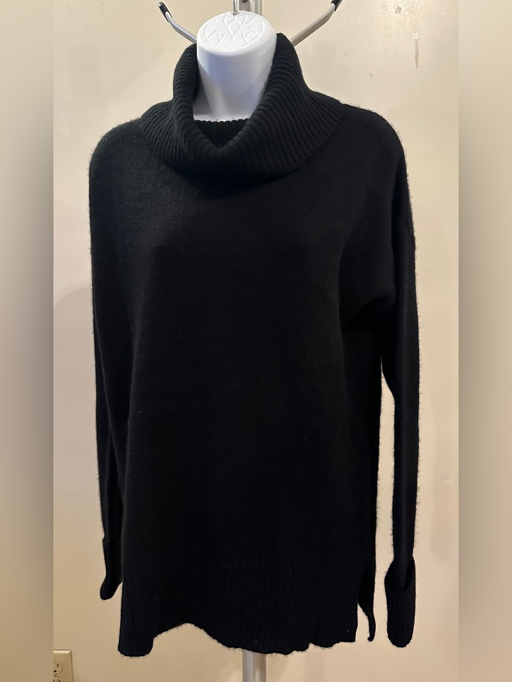 Rachel Zoe Black Cashmere-Blend Turtleneck Sweater